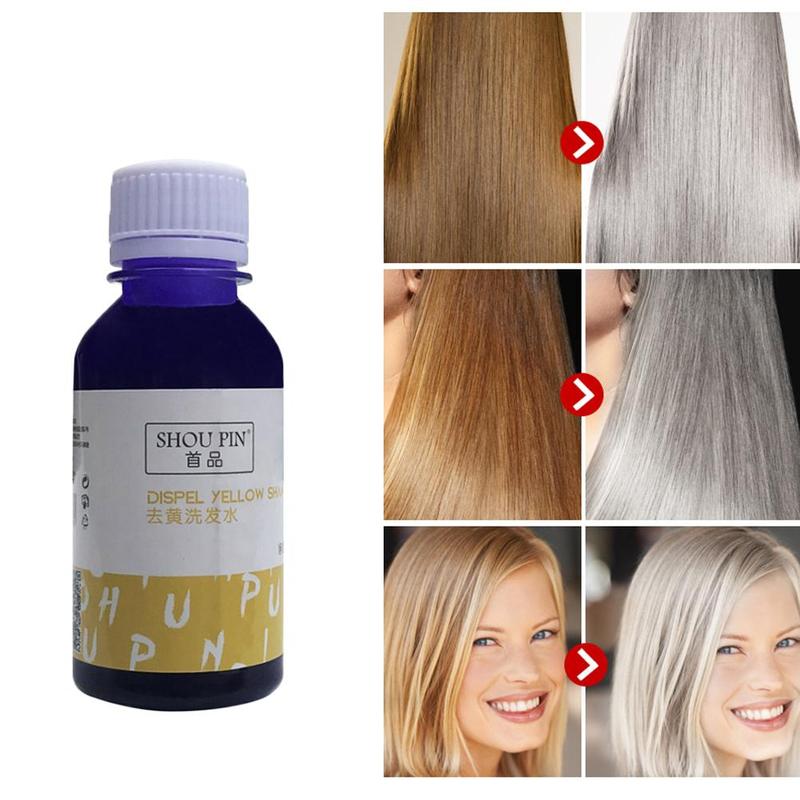 100ml No Yellow Shampoo Purple Shampoo Toner Remove Yellow Anti Brassy Color Protecting For Silver Blonde Bleached Gray Hair Dye