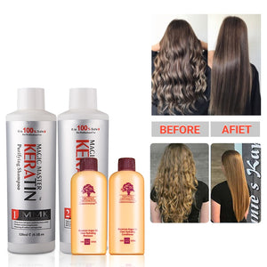 Cocount 120ml Keratin MMK Without Formaldehyde Moisturizing Treatment For Hair Care+120ml Purifying Shampoo+100ml Travel Set